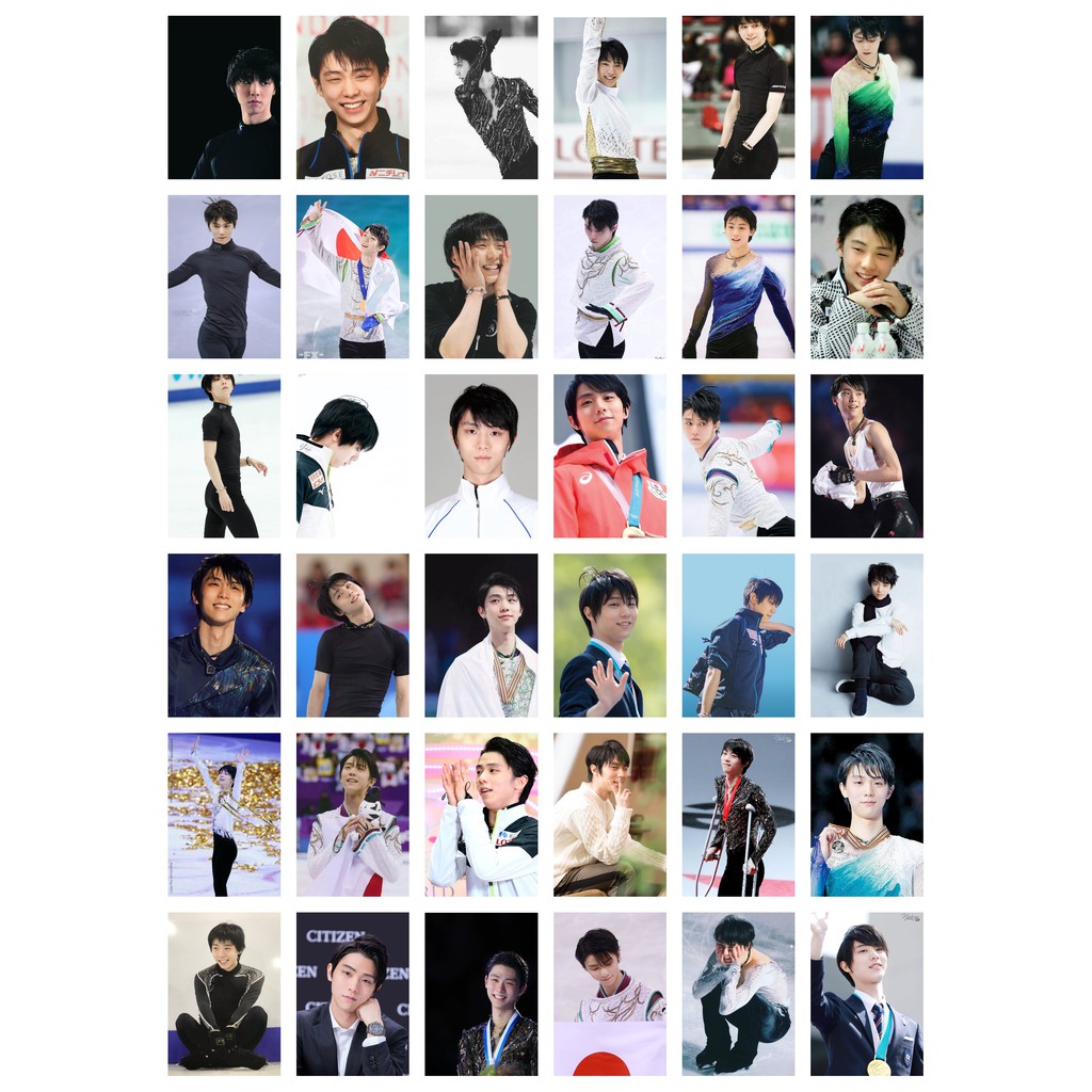 Lomo card 63 ảnh Hanyu Yuzuru trượt băng nghệ thuật