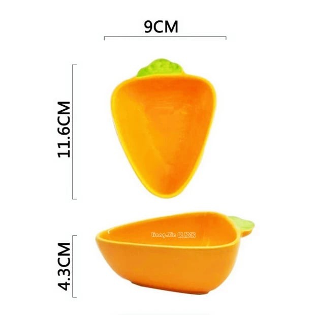 Chén sứ cà rốt nhỏ cho hamster, sóc...