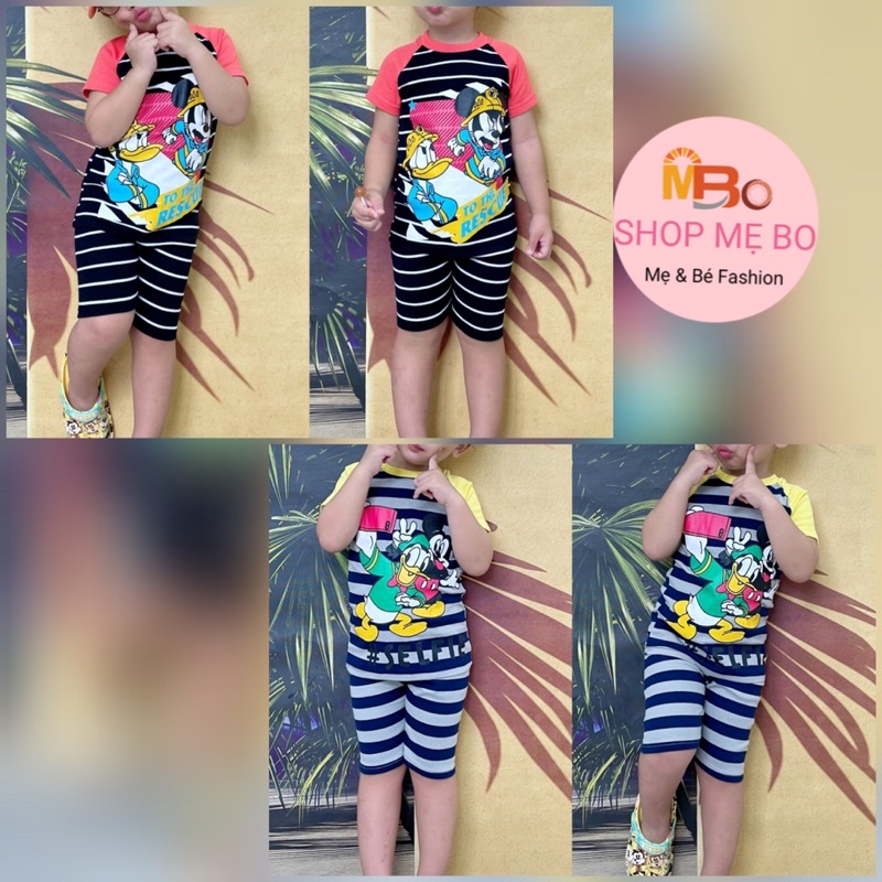 HOT - HIT - QUẦN ÁO TRẺ EM bộ ngố bé trai bé gái lửng thun cotton in hình