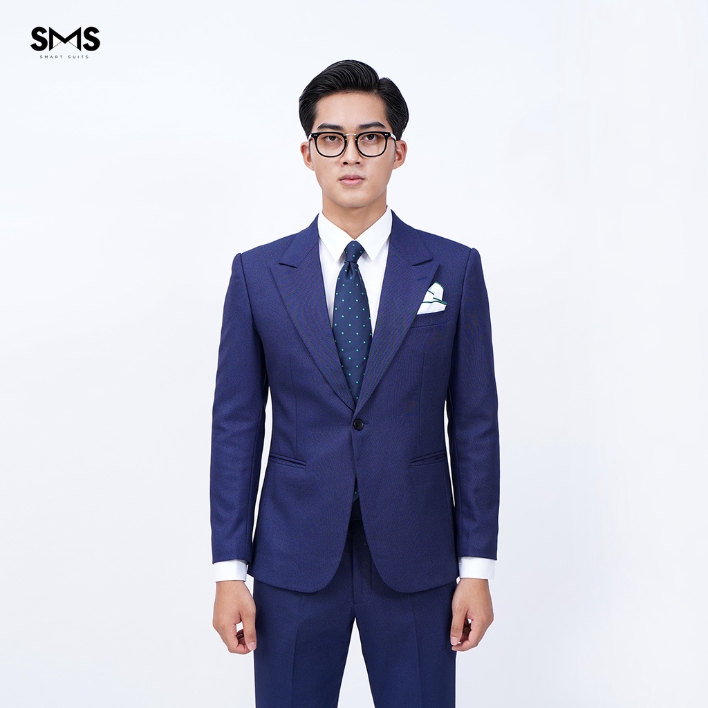 Vest nam xanh navy vân chấm, suits sartorial, chuẩn form Smart Suits