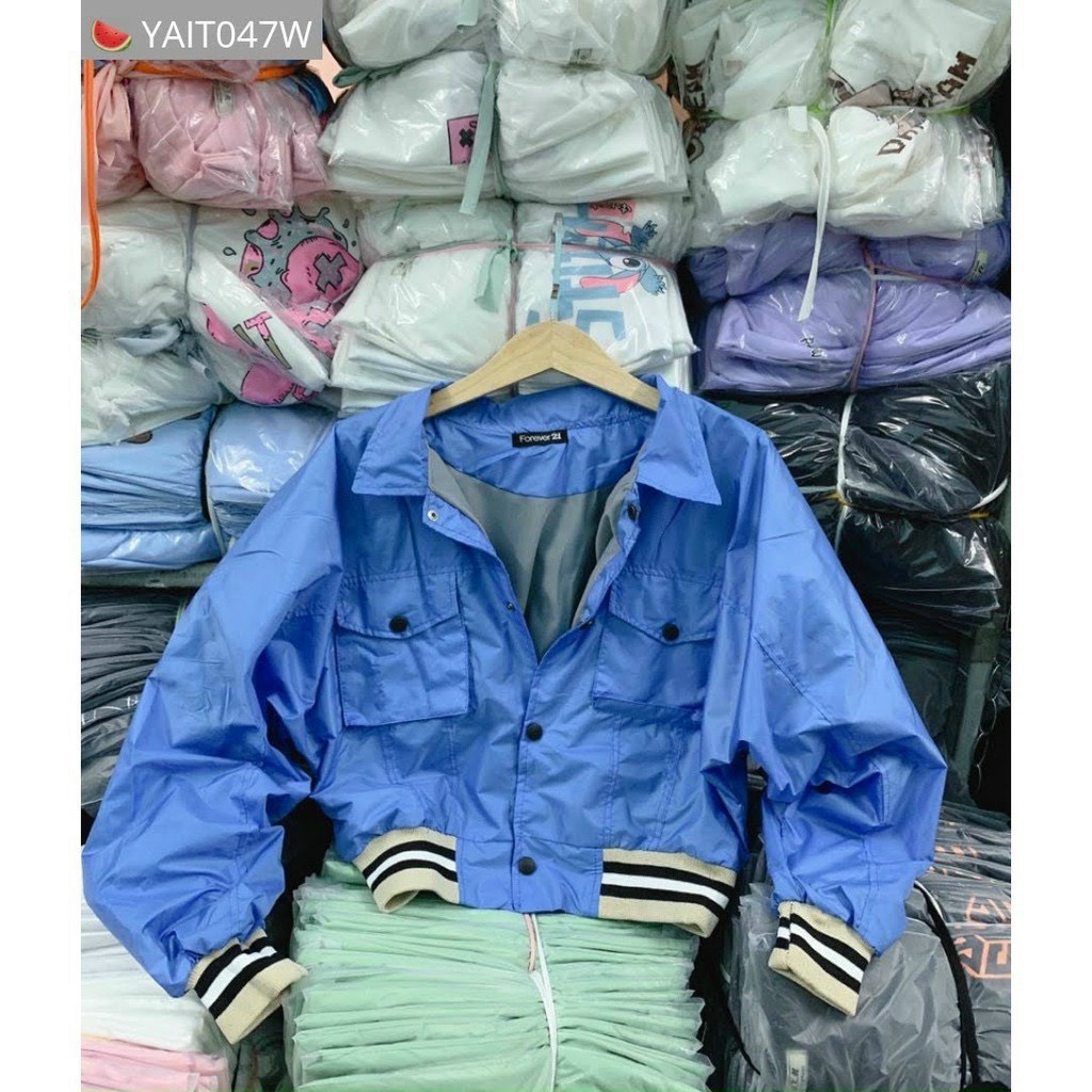 Áo khoác dù bomber nữ 2 lớp form rộng ôm eo cá tính Tulibs KD30