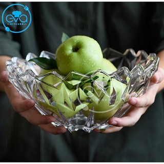  Tô Thuỷ Tinh Đựng Hoa Quả Pha Lê Hoạ Tiết Kim Cương Sang Trọng   Thố Mứt Tết Thuỷ Tinh Tô Kim Cương DSW2015-10 M3167 