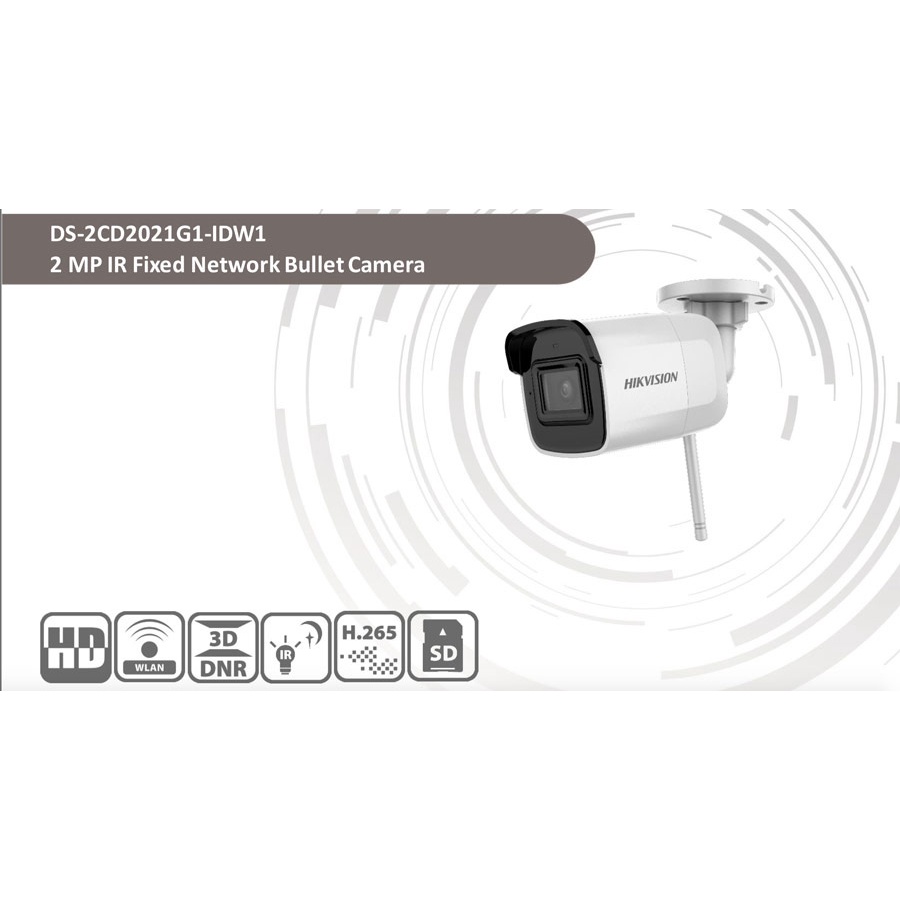 CAMERA IP HỒNG NGOẠI HIKVISION DS-2CD2021G1-IDW1 2.0 MEGAPIXEL, TÍCH HỢP MICRO, hổ trợ thẻ nhớ lên 128G