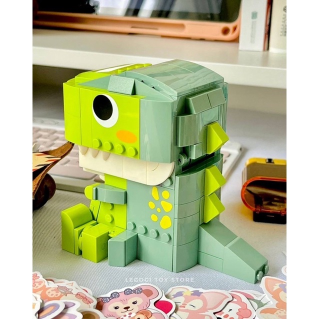 Mô hình lắp ráp Legogi KHỦNG LONG XANH MÕM RỘNG JAKI đồ chơi xếp hình lắp ghép
