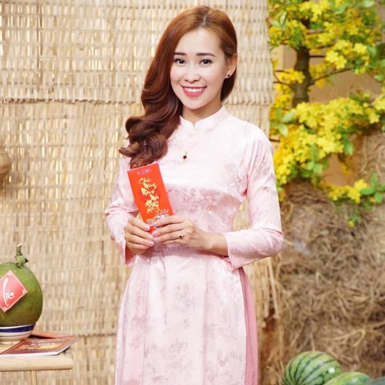 Sumire Store Áo dài Truyền thống Gấm Ngọc Trân Hồng