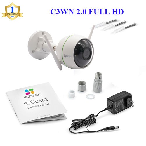 Camera Wifi gắn ngoài trời EZVIZ_CS-CV310 (C3WN) (1080P) - Hàng chính hãng kèm thẻ nhớ 32GB/64GB/128GB