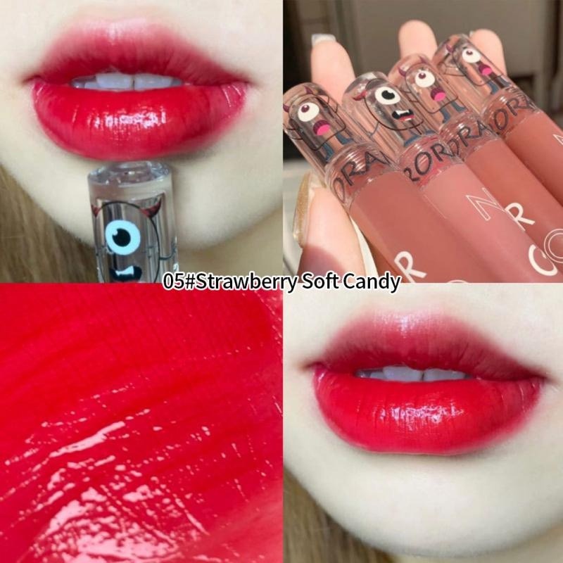 Son Bóng Hiệu Ứng Gương Màu Cam Dưỡng Ẩm Lâu Trôi Không Thấm Nước