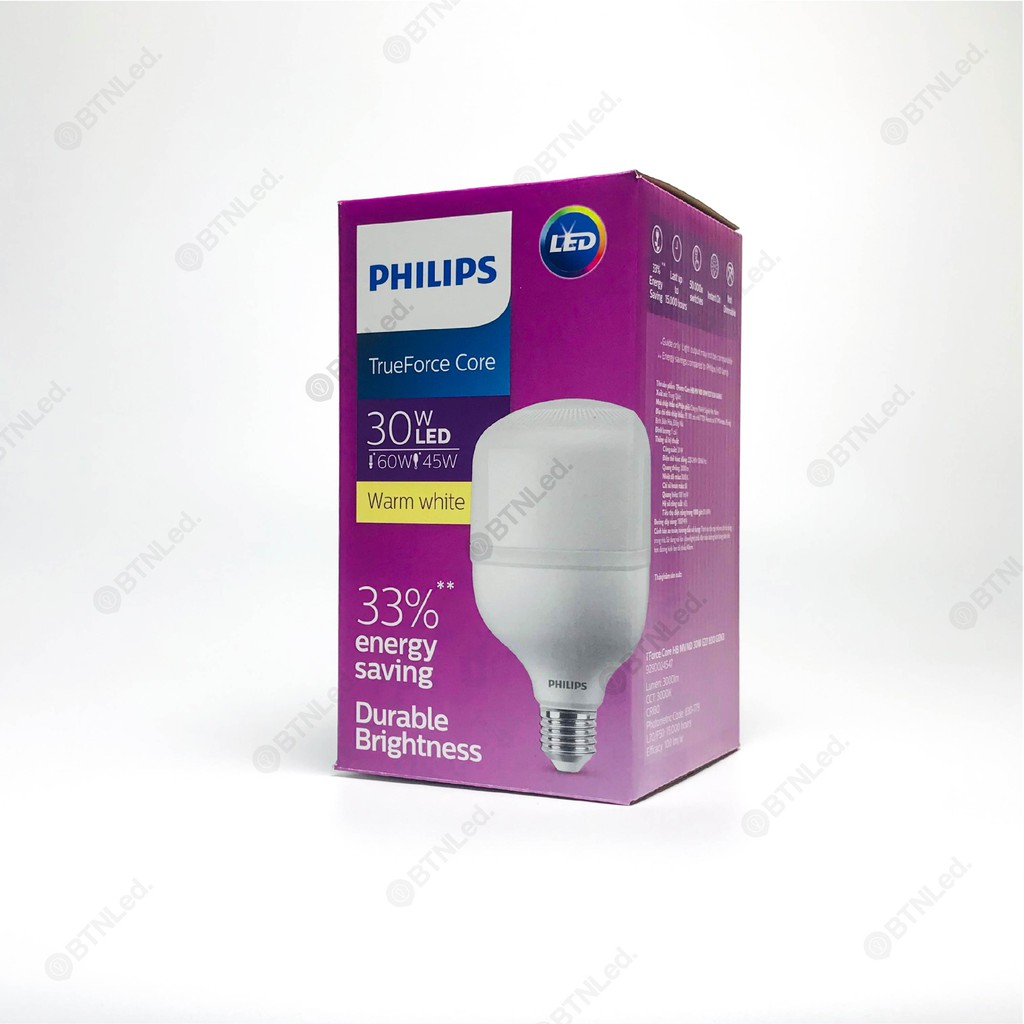 Bóng PHILIPS LED Bulb trụ MV 30W E27 -  - Tiết kiệm điện, chất lượng ánh sáng cao
