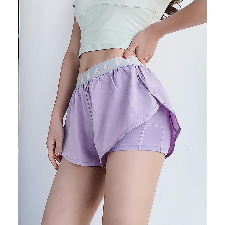 Quần sort đùi thể thao nữ boxer 2 lớp tôn mông đồ tập gym tập yoga nữ giá rẻ GYMSTORE 3362