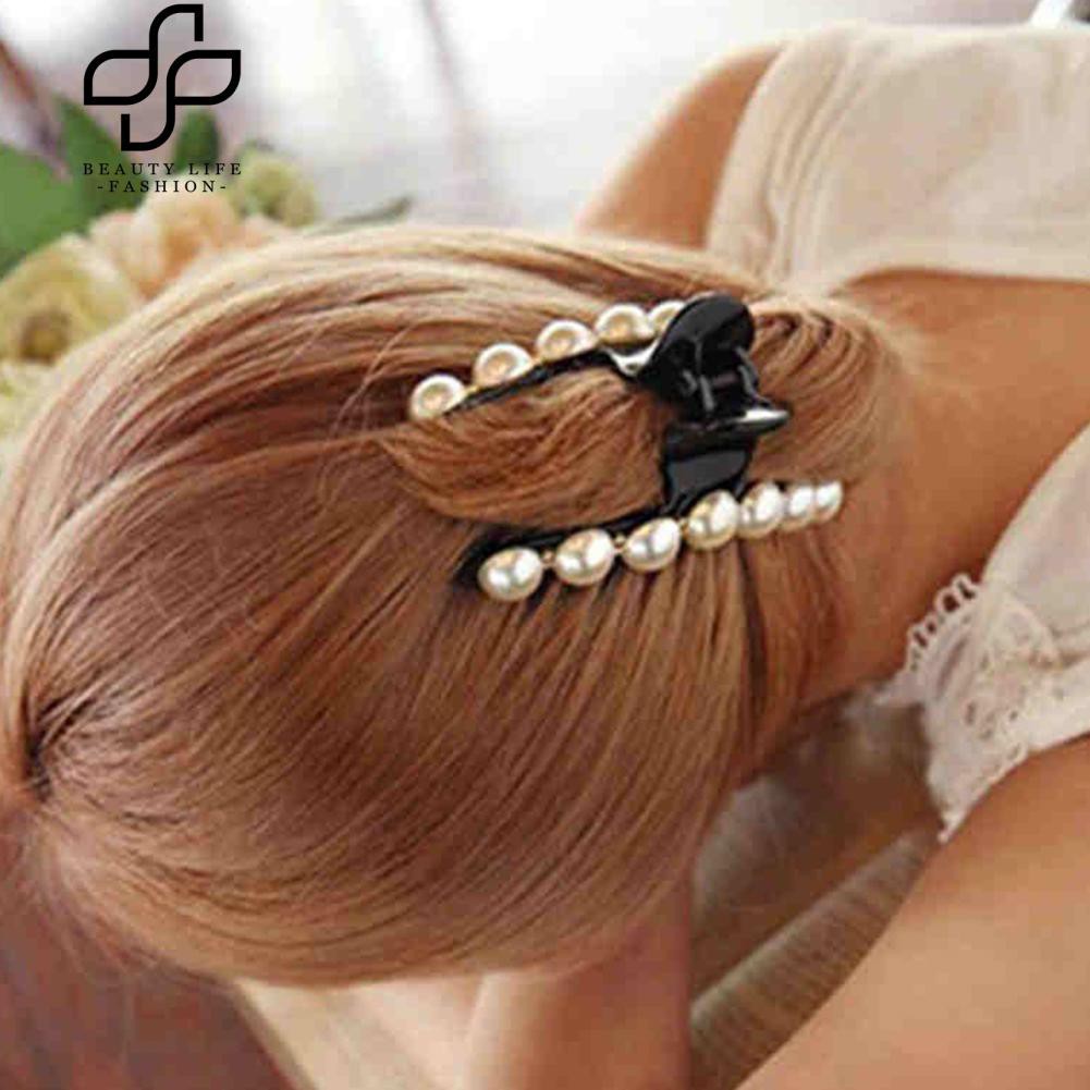 Kẹp càng cua đính ngọc trai trắng