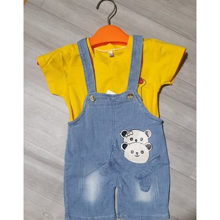 Set  Bò Yếm Jean Cho Bé Trai Bé Gái