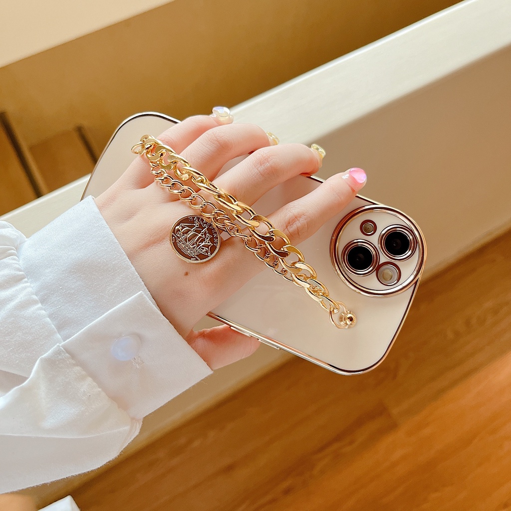 Ốp Điện Thoại Viền Cong Mạ Điện Cho iPhone14Pro IP13Pro iPhone14 iPhone11 iPhone11 iPhone11 12Promax 13Promax 11 12 13