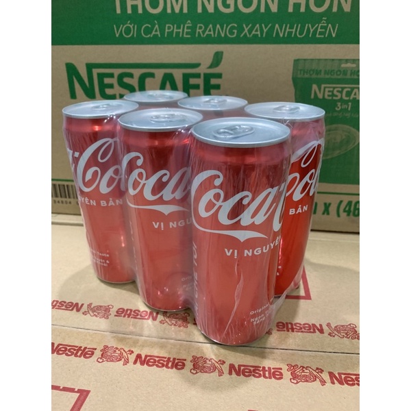 Lốc 6 Lon Nước Ngọt Coca Cola 320ml/Lon