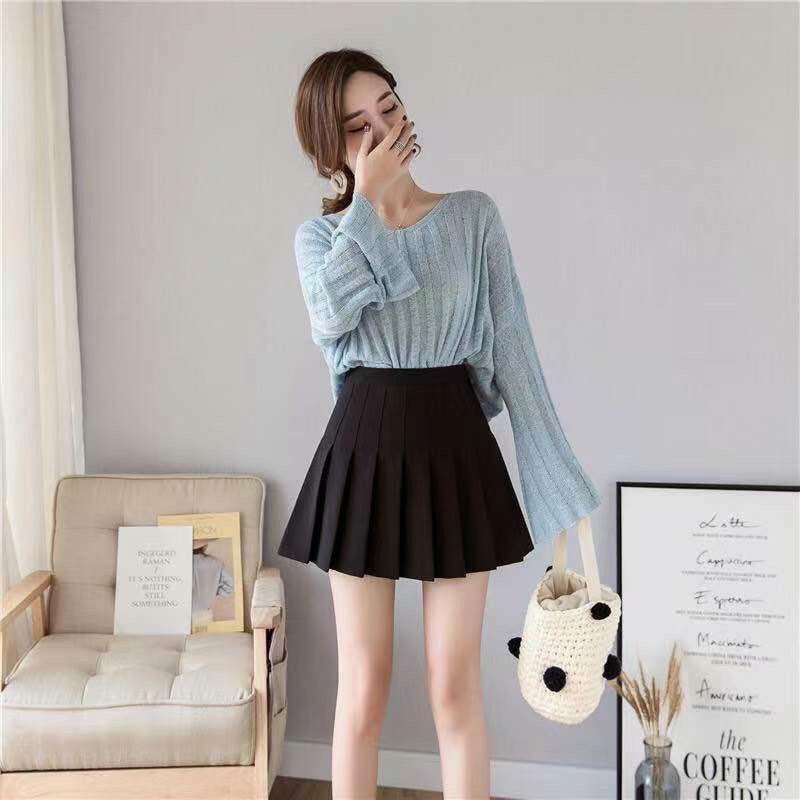 Chân Váy Chữ A Xếp Ly Lưng Cao Phong Cách Hàn Quốc Dành Cho Phái Đẹp 301/P0.K29