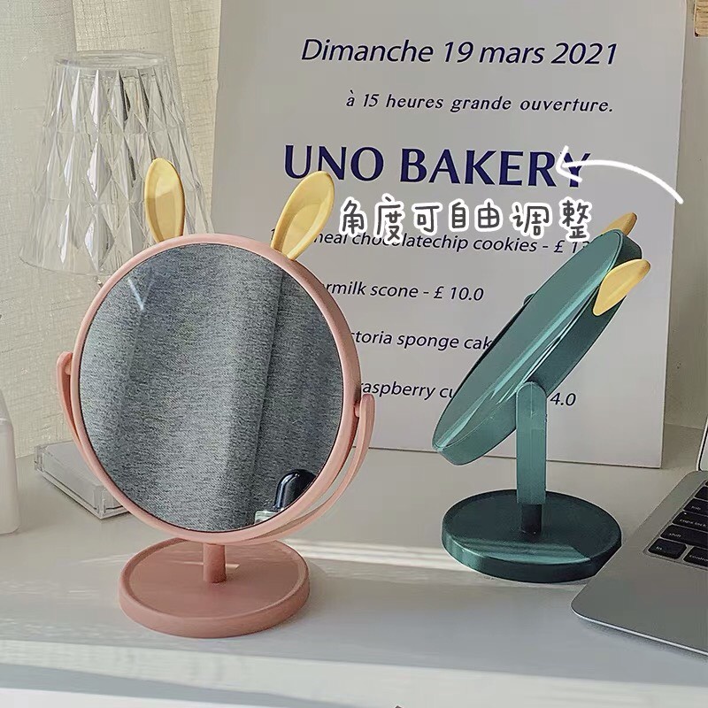 Gương tròn hình con mèo con thỏ có sẵn siêu cute màu hồng và xanh xinhh xinh Order 2 tuần Trang xuka