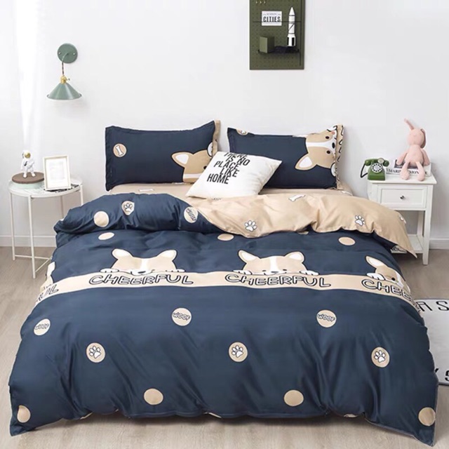 Bộ chăn ga POLY COTTON NHẬP KHẨU
