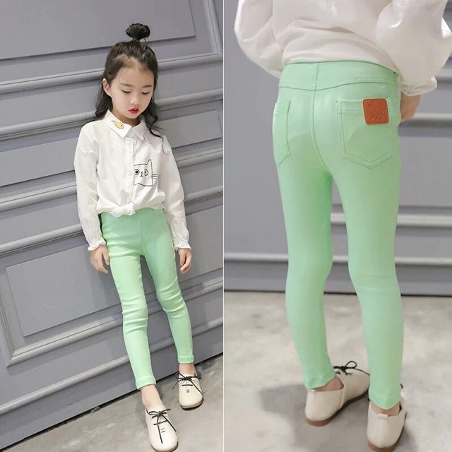 Quần legging lót lông bé gái