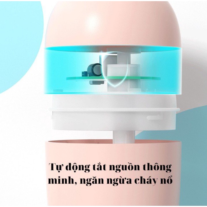 Máy xông tinh dầu đèn xông phun sương mini tạo độ ẩm không khí có đèn led làm đèn ngủ tặng tinh dầu kho hàng giá rẻ VN