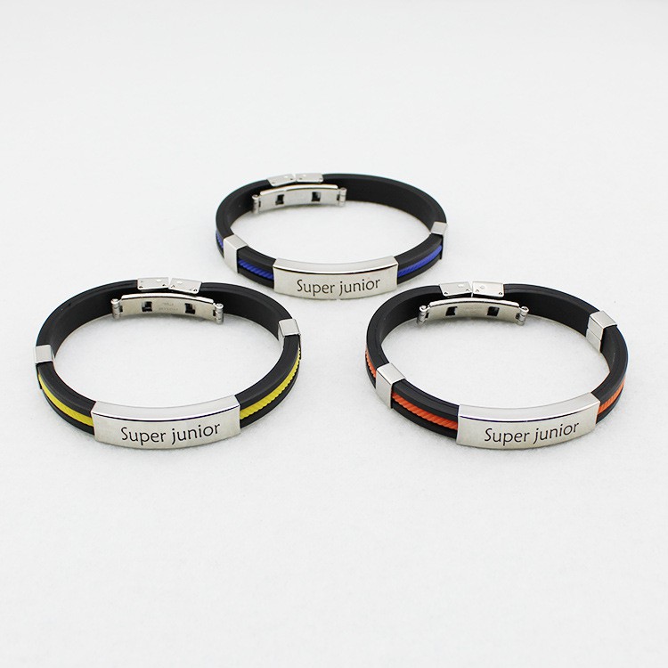 Vòng Tay Silicon Kpop Bts Super Junior