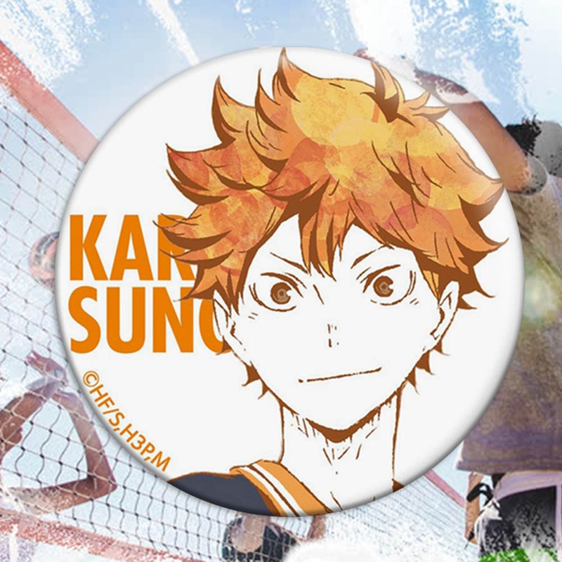 1 huy hiệu tròn họa tiết hoạt hình Haikyuu