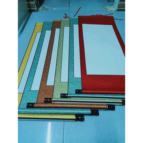 Giấy biểu lụa viết chữ thư pháp kích thước 40*100