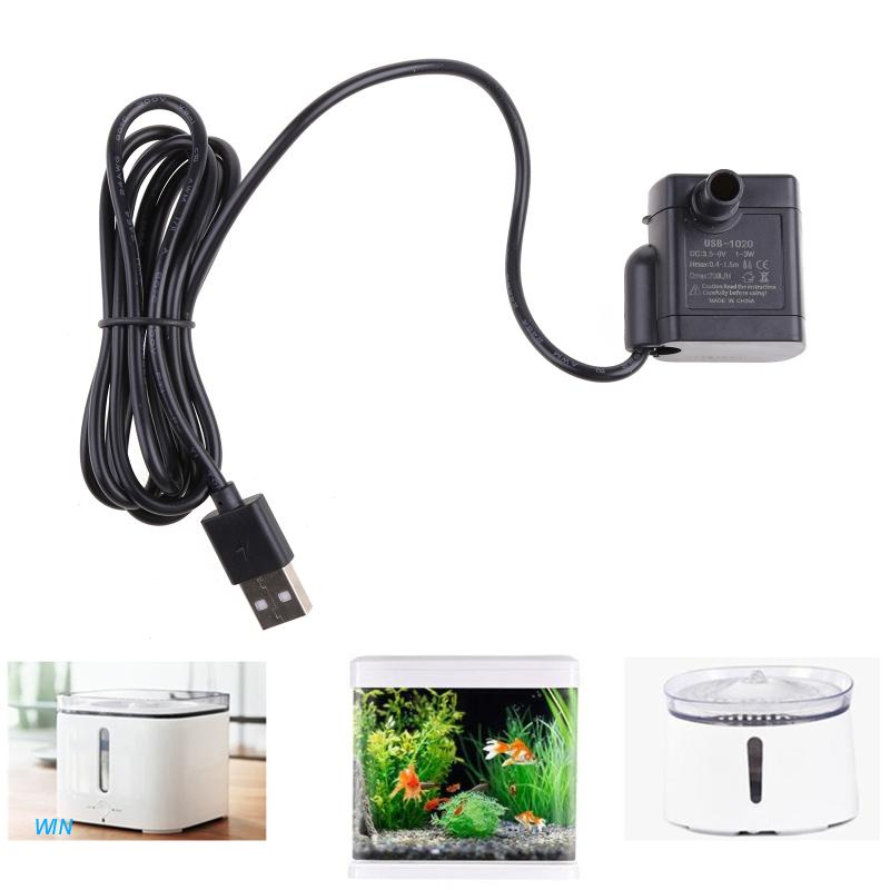 Máy Bơm Chìm DC 3.5V-9V 3W 200L/H Mini Sử Dụng Năng Lượng Mặt Trời Đầu Cắm USB Pu