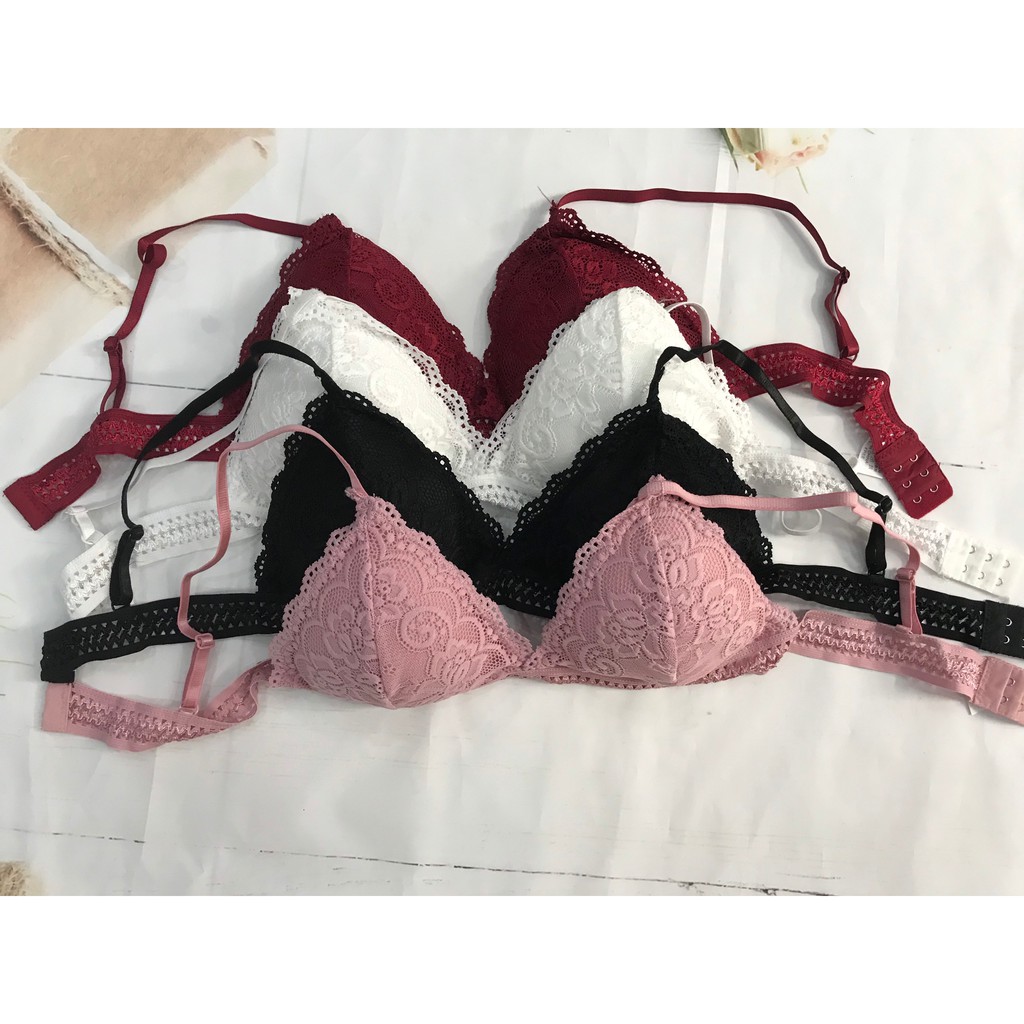 Áo ngực bra ren mịn bắt mắt, áo lót 2 dây điều chỉnh cài sau, bralette, Leblurshop | BigBuy360 - bigbuy360.vn