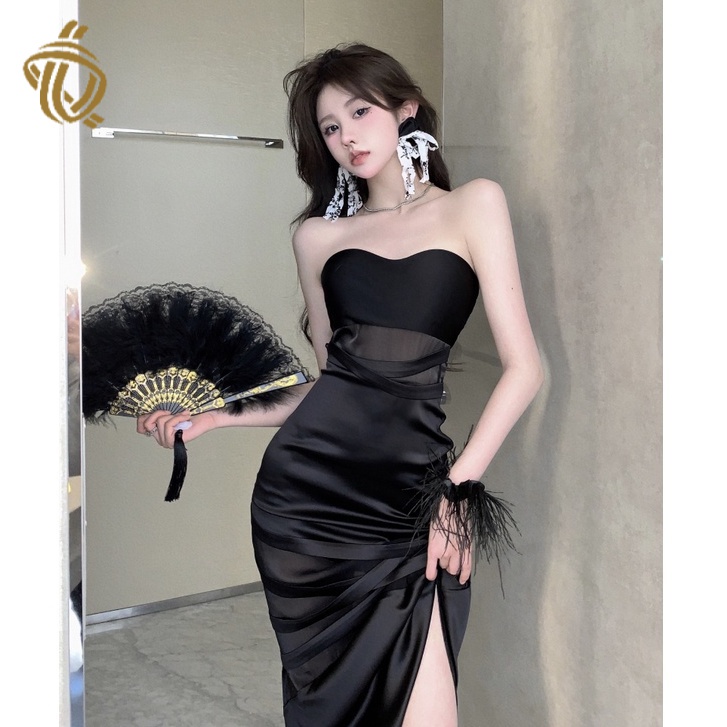 Đầm Đuôi Cá Sát Nách Thời Trang Mùa Hè Phong Cách Pháp