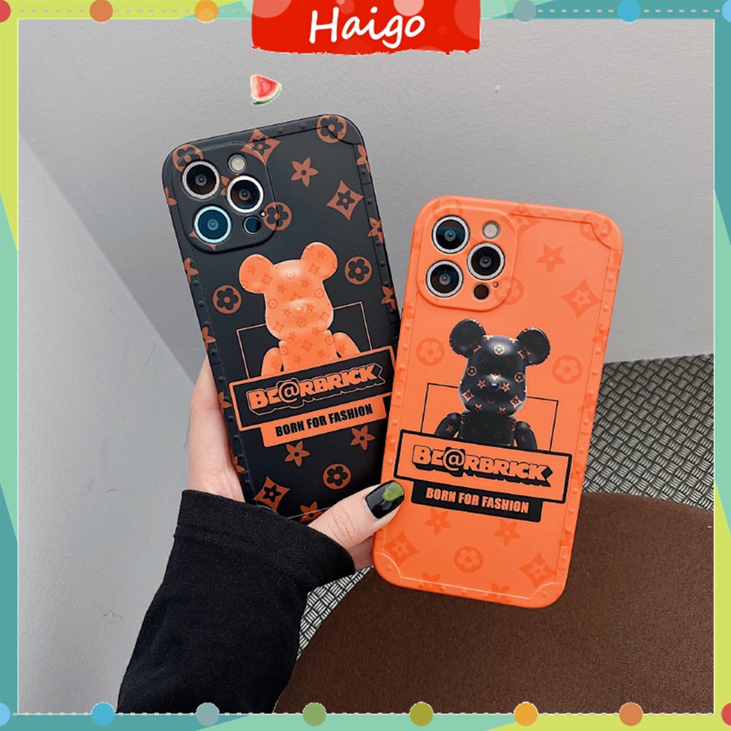 Ốp điện thoại nhựa cứng in hình BEARBRICK thời trang cho iPhone13 12 Mini 11 PRO MAX 6/6s 7/8plus SE2 X/XS XR XSMAX #HG4766