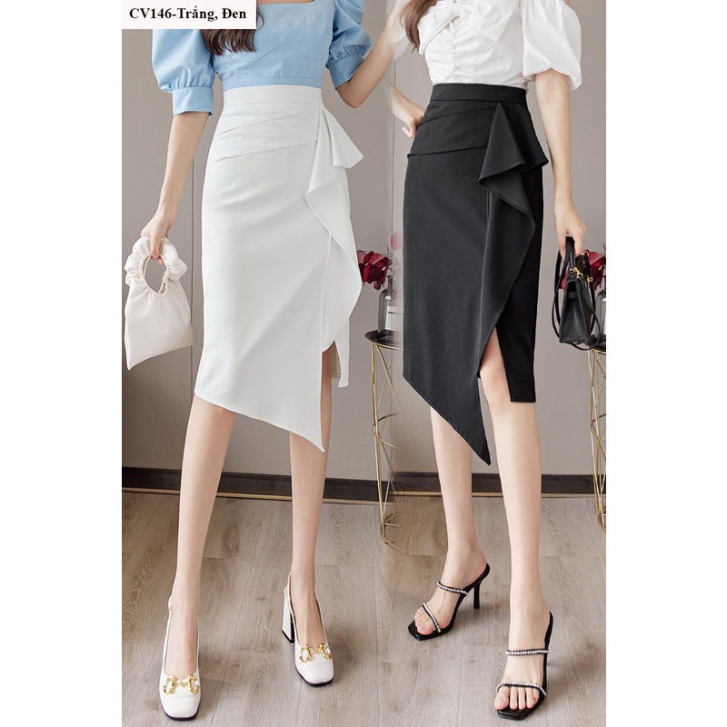 Chân váy tuyết mưa phối bèo LAMO -CV146