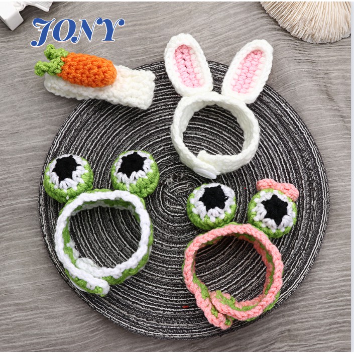 JONY Trẻ em dễ thương động vật len vòng tay đan, thời trang Ếch thỏ tai thỏ Đồ trang sức sáng tạo