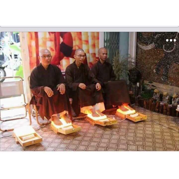 Hộp đèn Đá Muối Massage Chân mặt cong size đá dày hộp gỗ bảo vệ sức khỏe cho bạn giảm mọi cơn đau nhức