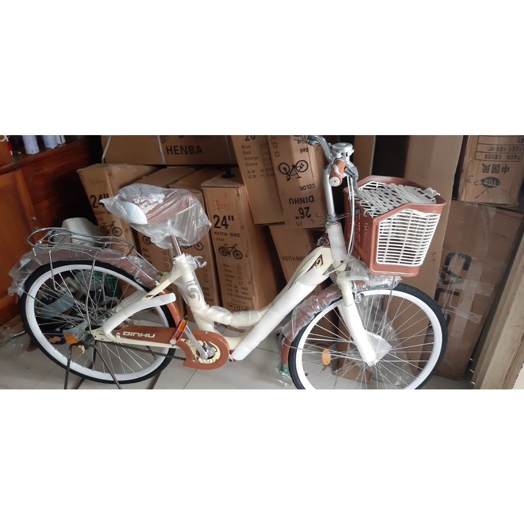 XE ĐẠP 24 INCH DINHU phù hợp nữ 1m4 đến 1m58