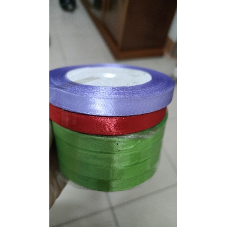 Ruy băng lụa Satin 1cm dùng gói quà, bó hoa, làm đồ handmade