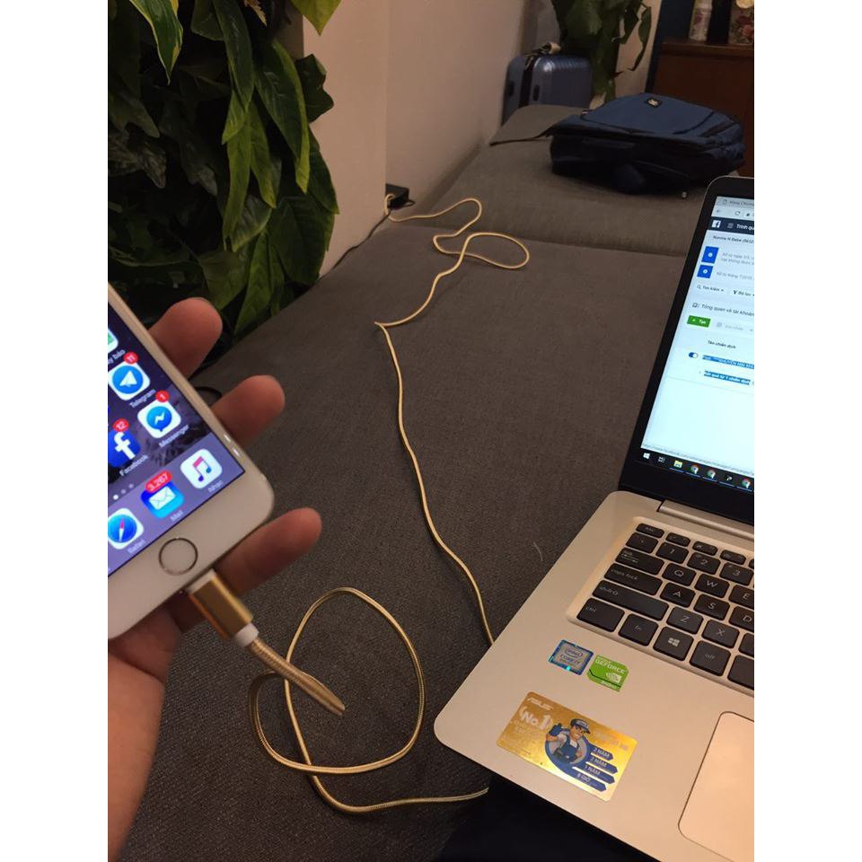 Cáp sạc dài 3m bọc dù siêu bền hỗ trợ iphone và samsung - Dây sạc dài 3m bọc dù siêu bền