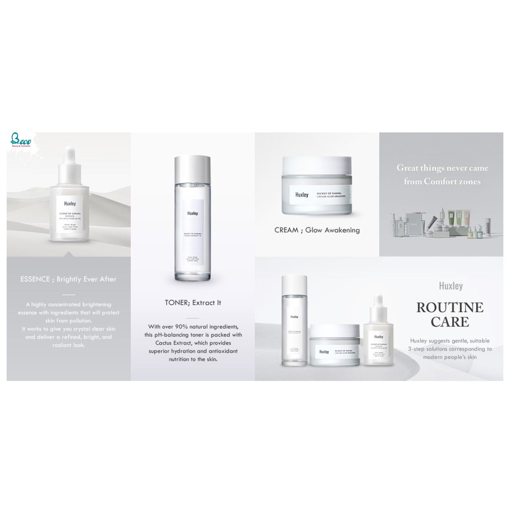 Set Huxley Brightening Care Trio Dưỡng Trắng Sáng Da, Làm Mờ Thâm