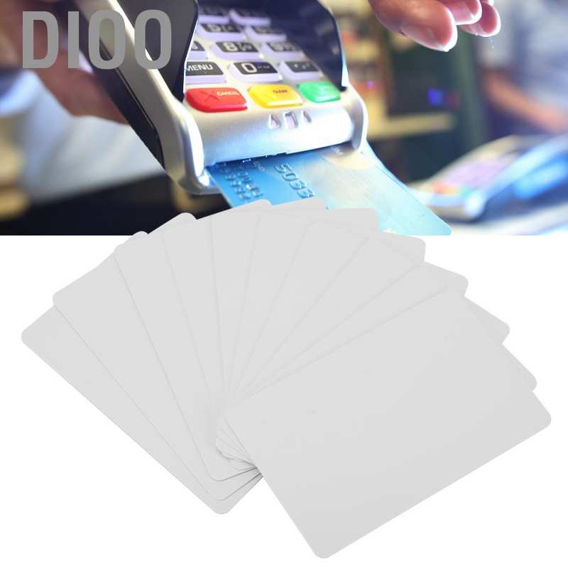 Dioo 10Pc NFC Contactless Card Tag S50 IC 13.56MHz RFID Readable Writable Access