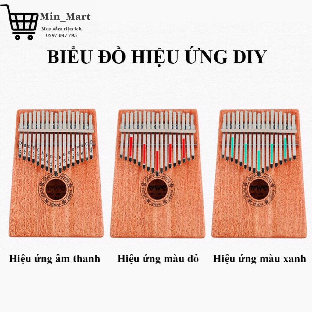 Đàn Kalimba - Đàn 17 Phím Kalimba Thumbs Piano Sử Dụng Ngón Tay