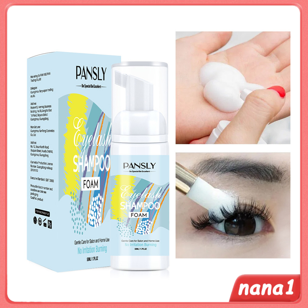 【New】 PANSLY Eyelash Shampoo Moisturizing Makeup Remover Shampoo Eyelash Shampoo 50ml 【n】