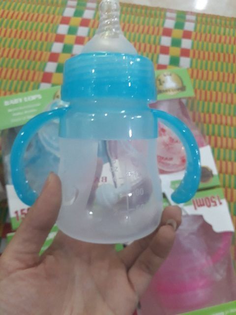 ( sỉ, lẻ)Bình sữa kiêm bình bón bột silicon Babylops