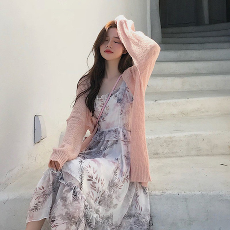 Áo khoác Cardigan dệt kim màu trơn dáng rộng cho phái nữ | BigBuy360 - bigbuy360.vn