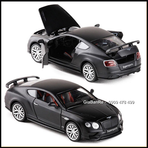 XE MÔ HÌNH SẮT TỈ LỆ 1:32 - BENTLEY GT - CAIPO - ĐEN - 9625.2