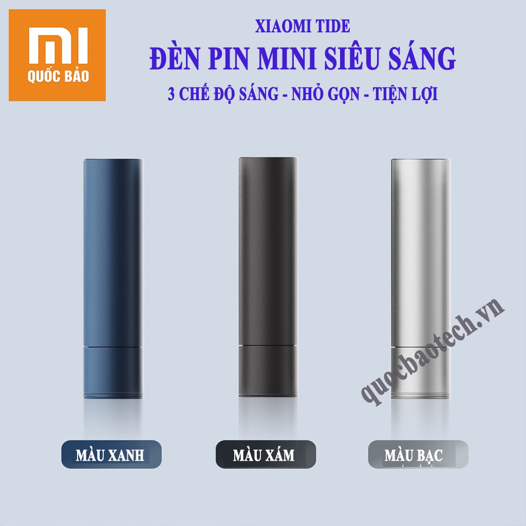 Đèn pin cầm tay mini siêu sáng Xiaomi Tide - Hợp kim nhôm - Gọn nhẹ - Tiện lợi