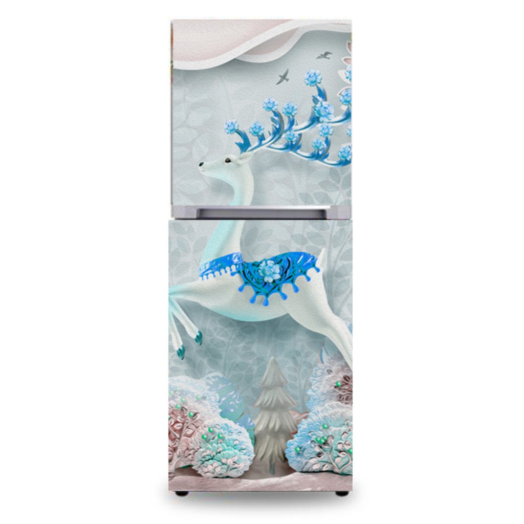 Miếng dán tủ lạnh 3D không thấm nước - miếng dán tủ lạnh chất liệu Decal cao cấp siêu đẹp