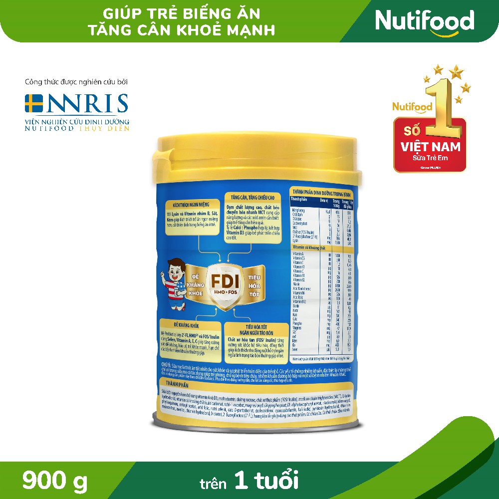 SPDD Sữa Công Thức GrowPLUS+ (Xanh) 900g/lon