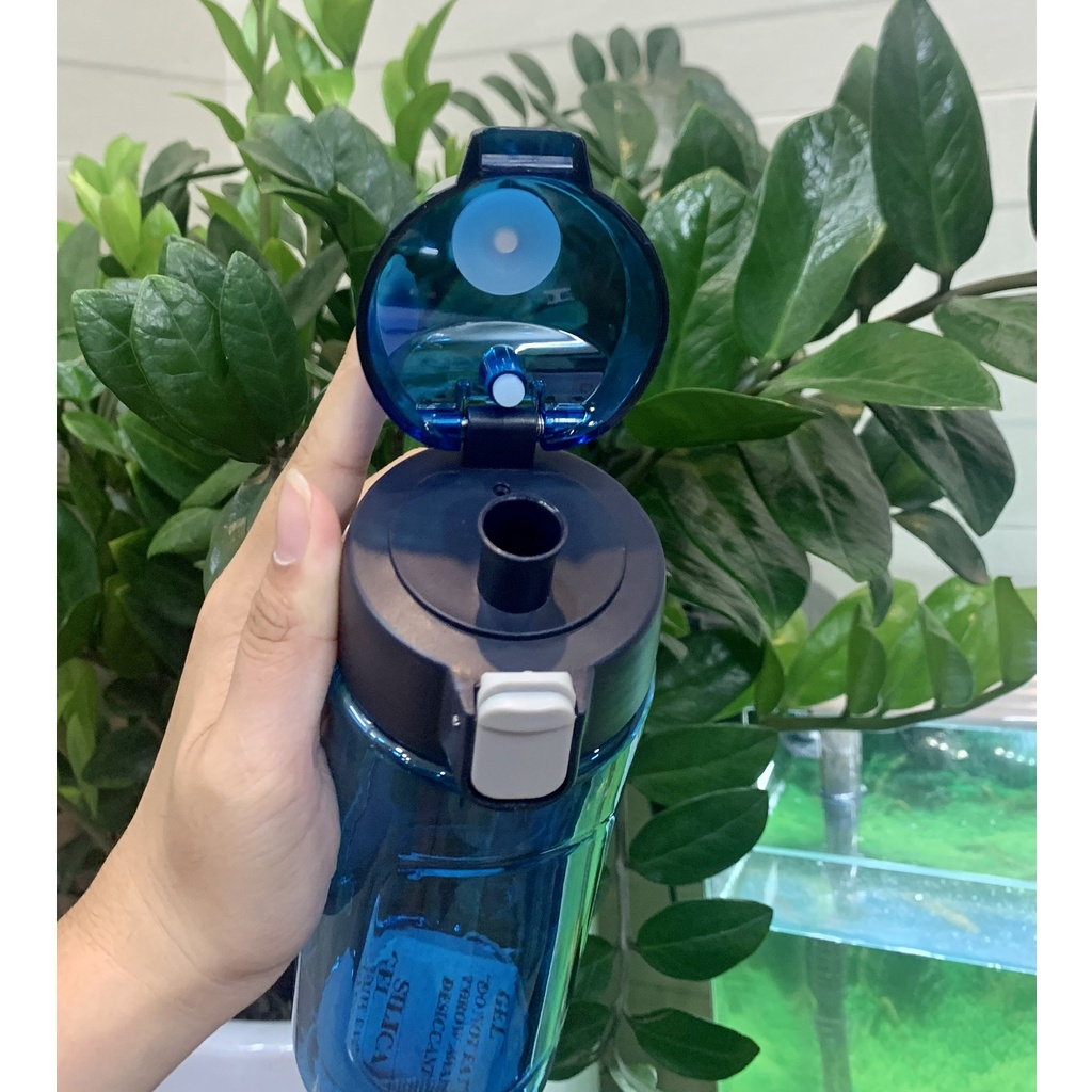 Bình nước thể thao 700ml Hokori Perfect thời thượng cao cấp nắp bật chống tràn có dây xách tiện dụng