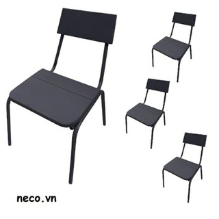 Ghế cafe cóc chân sắt mặt gỗ