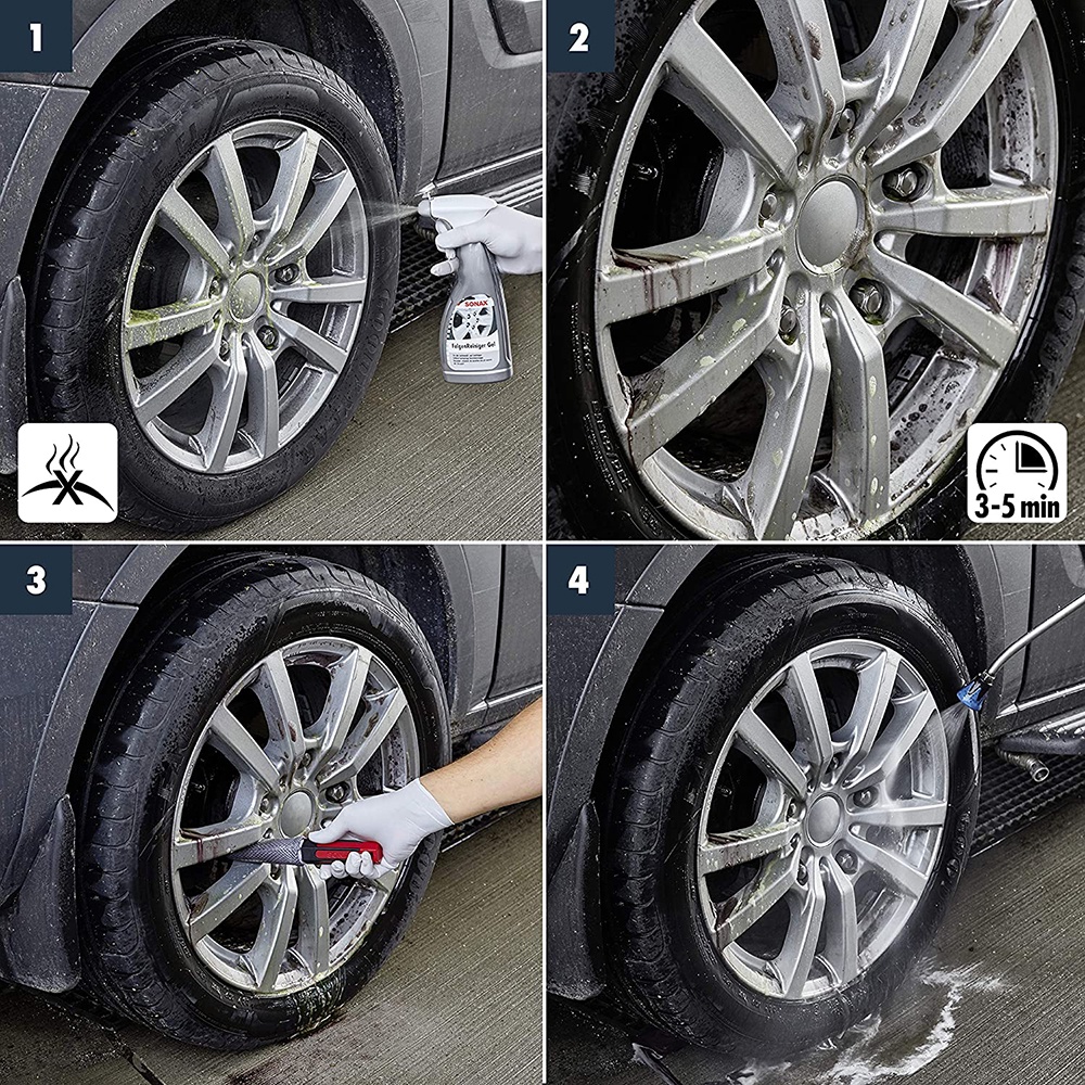 Dung dịch tẩy rửa lazang mâm vành bánh xe ô tô Sonax Rim cleaner 429200 500ml