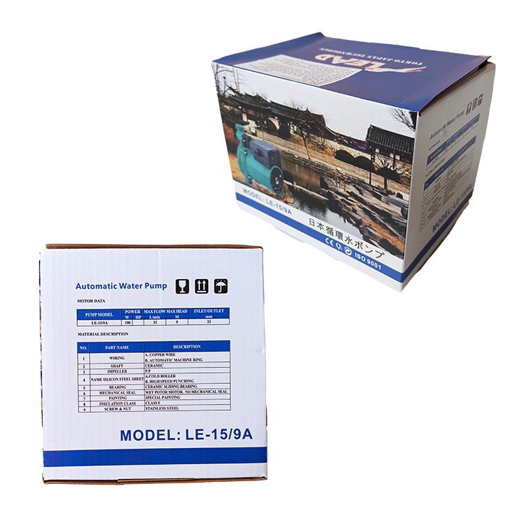 Bơm tăng áp LEAD LE15-9A, 100W, Chạy tự động, Không ồn, Công nghệ Nhật Bản