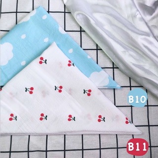 |MUA SỈ| Khăn Bandana quấn đầu hoạ tiết Mây và Cherry